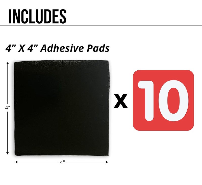 Merhoff Larkin Adhesive Sticky Pads For Road Reflectors | Pack of 10 | 4 by 4 inch Butyl Pads | Sticks to Street, Pavement & Asphalt | Industrial Grade Glue for Reflector Markers (Reflective Studs Sold Separately) - Image 3